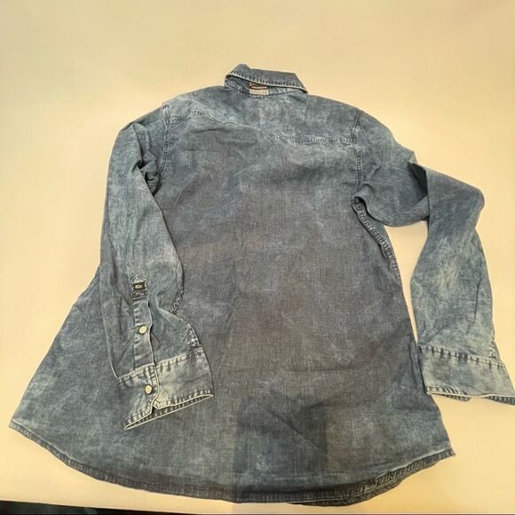 Buffalo by David Bitton Salindo denim shirt with mother of Pearl snaps size L - Picture 11 of 13